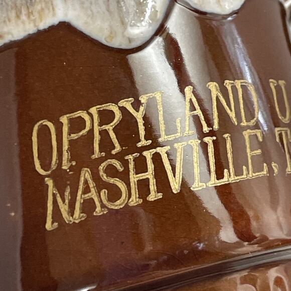 Vintage Ceramic Opryland Souvenir Mug Tennessee Brown Drip Style - Picture 2 of 9